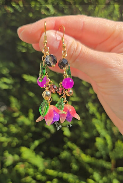 Boucles d’oreilles Fushia