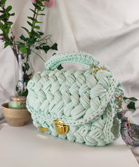 Sac en crochet Menthe