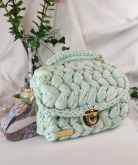 Sac en crochet Menthe