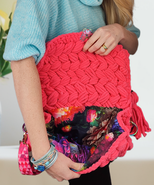 Sac en crochet Framboise