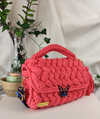 Sac en crochet Corail