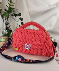 Sac en crochet Corail