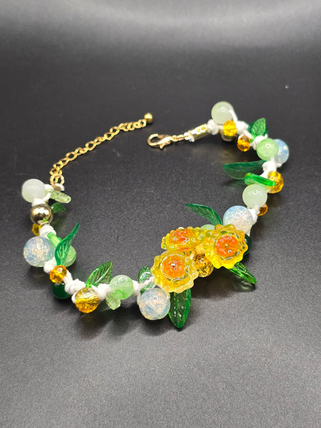 Bracelet fleurs soleil