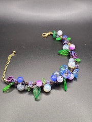 Bracelets fleurs bleues