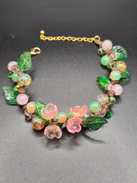 Bracelet rose transparent