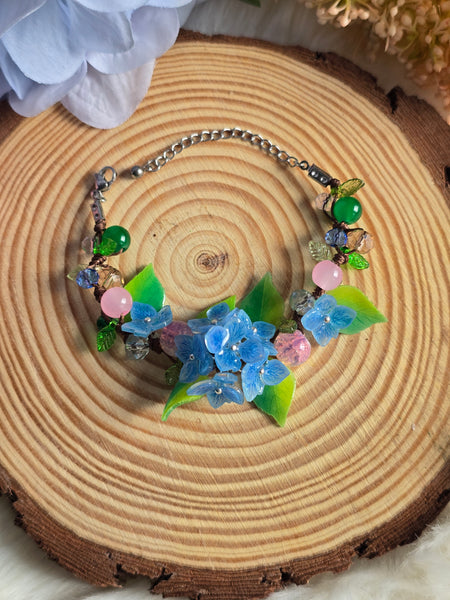 Bracelet Hortensia bleu