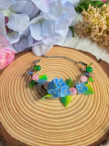 Bracelet Hortensia bleu