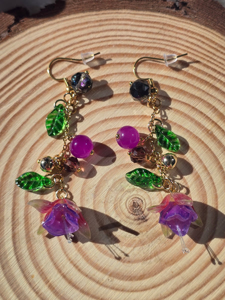 Boucles d’oreilles Fushia