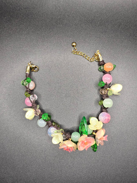Bracelet orchidées roses
