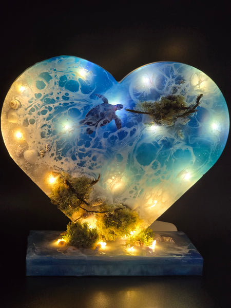 Coeur entier sur socle
